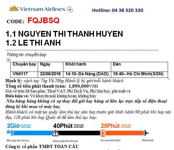 Đại lý vé máy bay hãng Vietnam Airlines tại Vũng Tàu01
